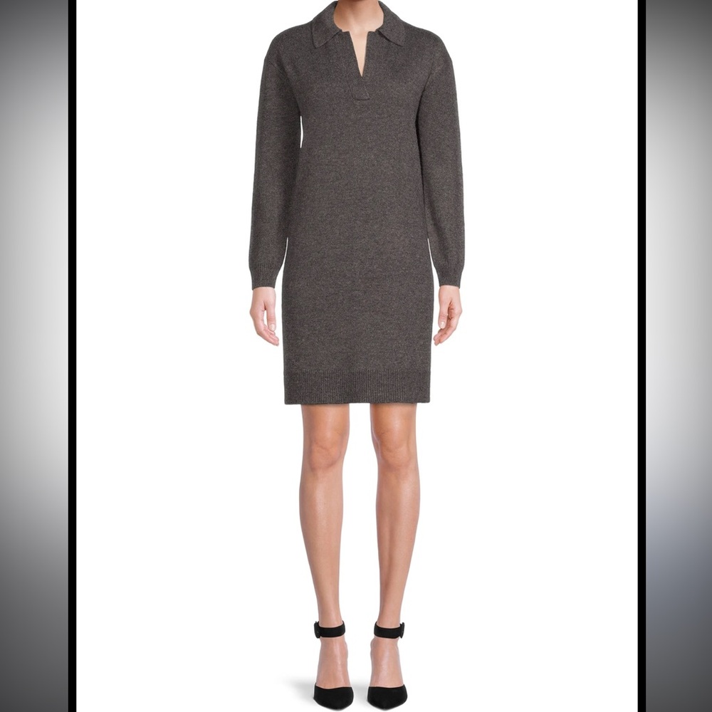 BeachLunchLounge Gray Women's Sweater dress Sz XXL (20) long sleeves new